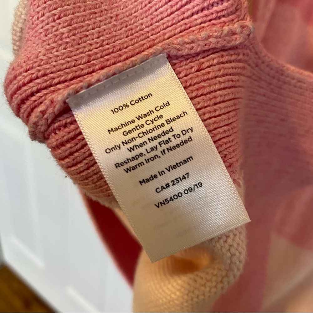 T By Talbots Medium Pink Gradient Striped Sweater - Picture 6 of 7